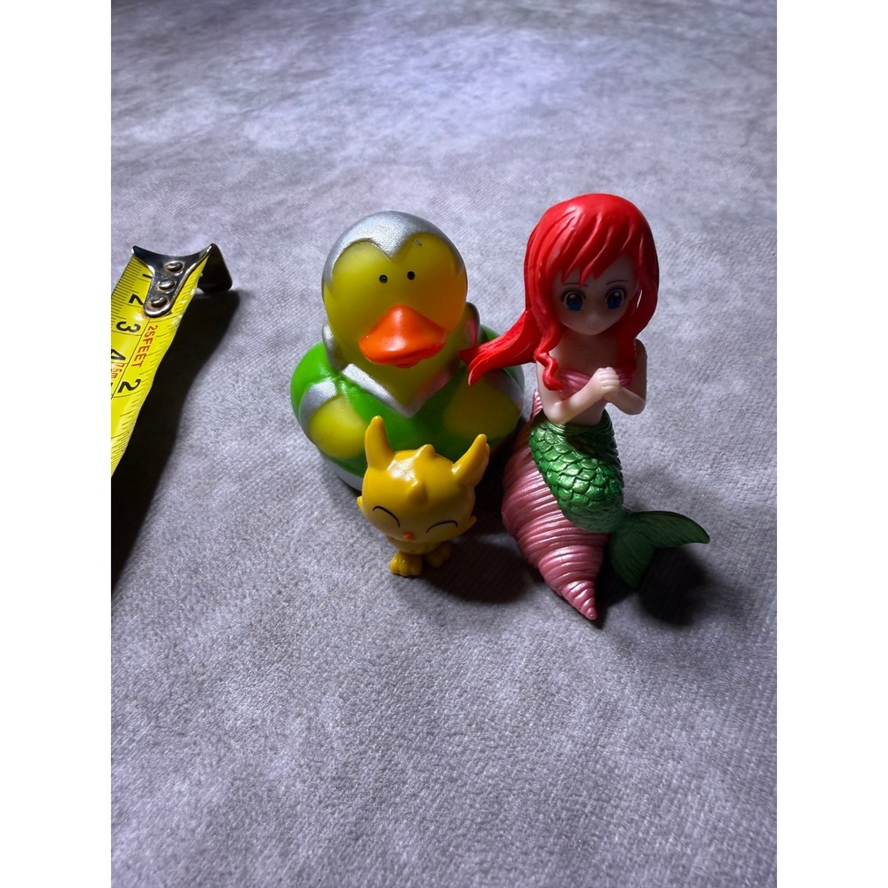 Disney Ariel Inspired Mermaid Figure Superhero Rubber Duck and Mini Toy Lot - Picture 3 of 4